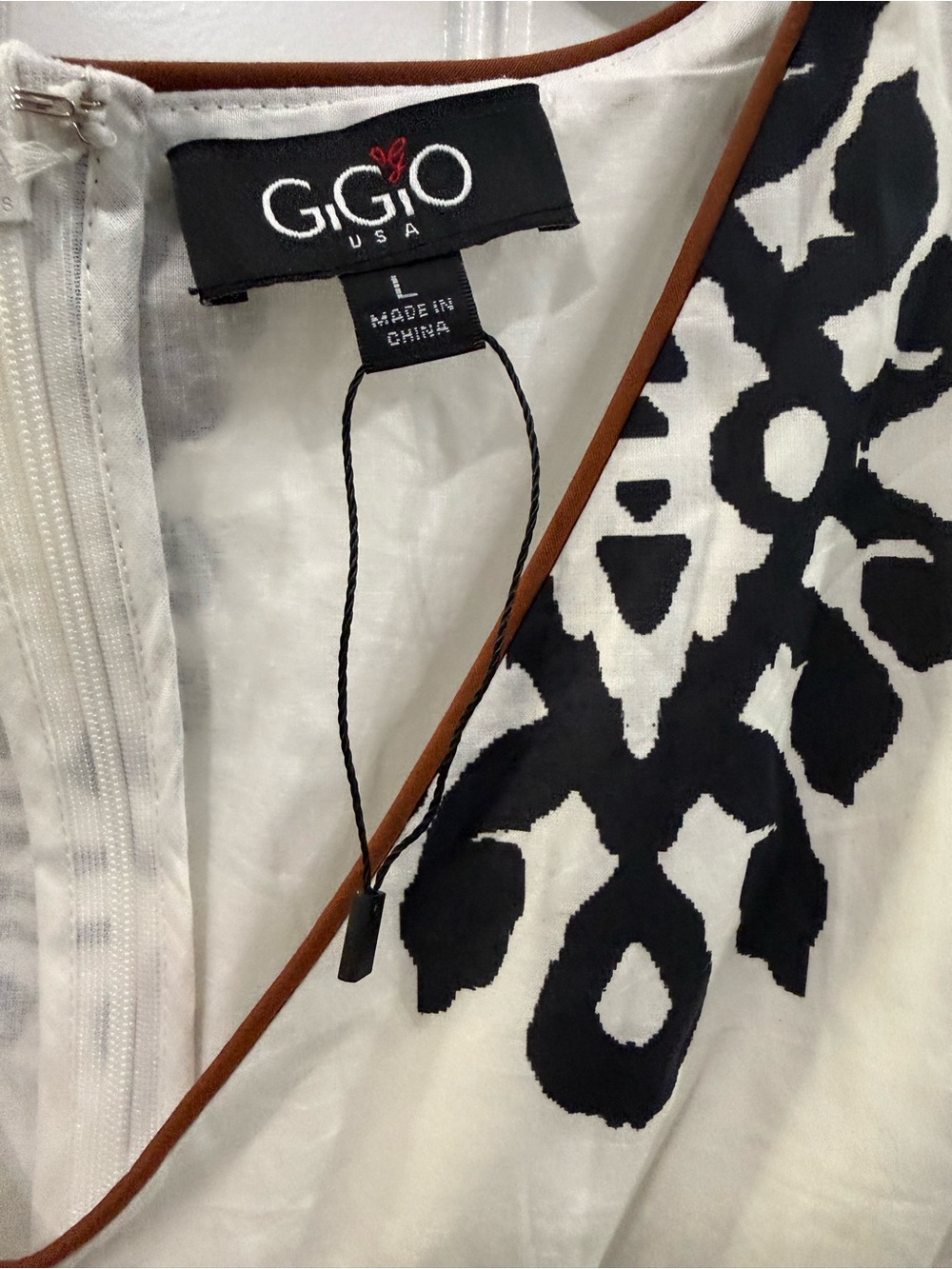 GiGIO Ikat print cutout dress-size large - Picture 3 of 5